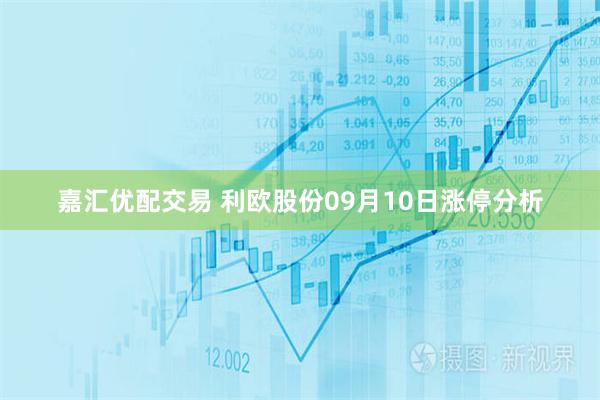 嘉汇优配交易 利欧股份09月10日涨停分析